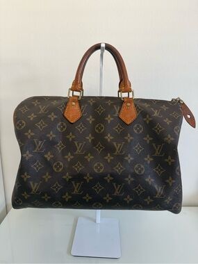 Louis Vuitton Brown Monogram Canvas Speedy 35 Handbag